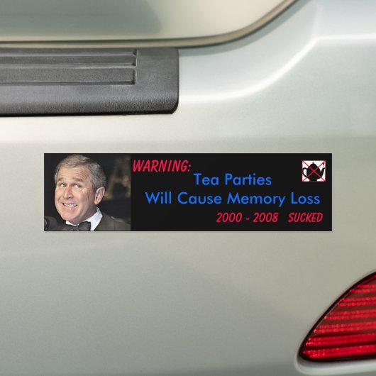 Tea Party - Memory Loss Bumpersticker (Op auto)