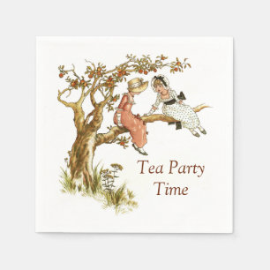 Tea Party met illustratie van Kate Greenaway Servet