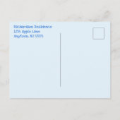 Tea Party met Kettle en Cups Uitnodiging Briefkaart (Achterkant)