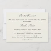 Tea Party met Old Friends, Vrijgezellenfeest Kaart (Achterkant)