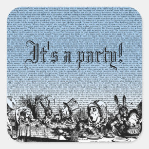 Tea Party met Text Sticker