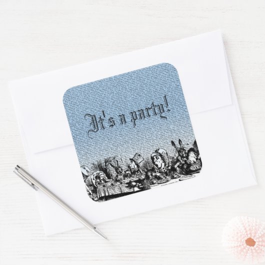 Tea Party met Text Sticker (Envelop)