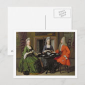Tea Party (olie op canvas) Briefkaart (Voorkant / Achterkant)