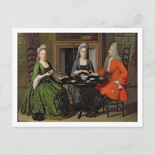 Tea Party (olie op canvas) Briefkaart (Voorkant)