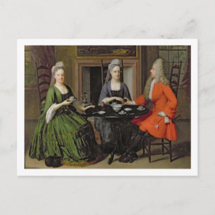 Tea Party (olie op canvas) Briefkaart