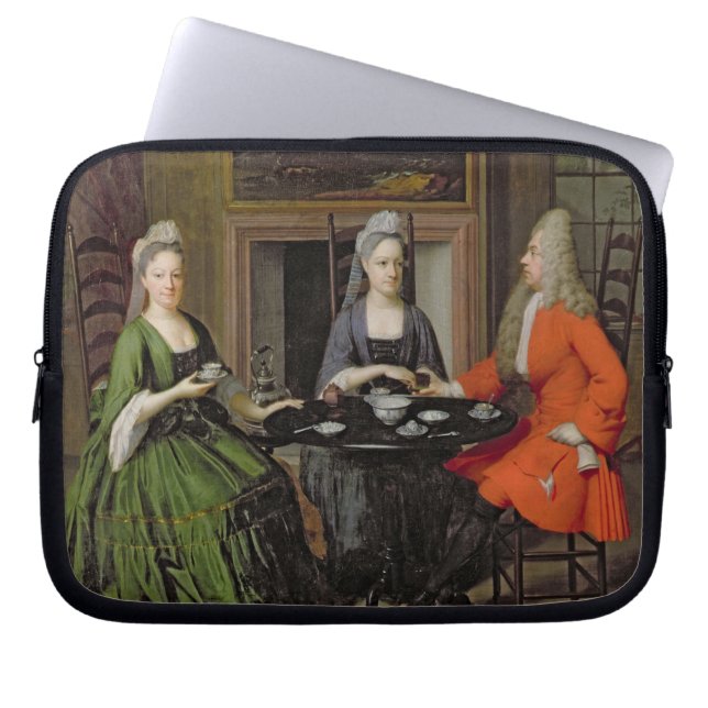 Tea Party (olie op canvas) Laptop Sleeve (Voorkant)