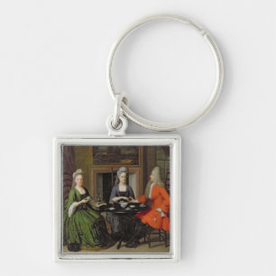 Tea Party (olie op canvas) Sleutelhanger