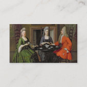 Tea Party (olie op canvas) Visitekaartje (Achterkant)
