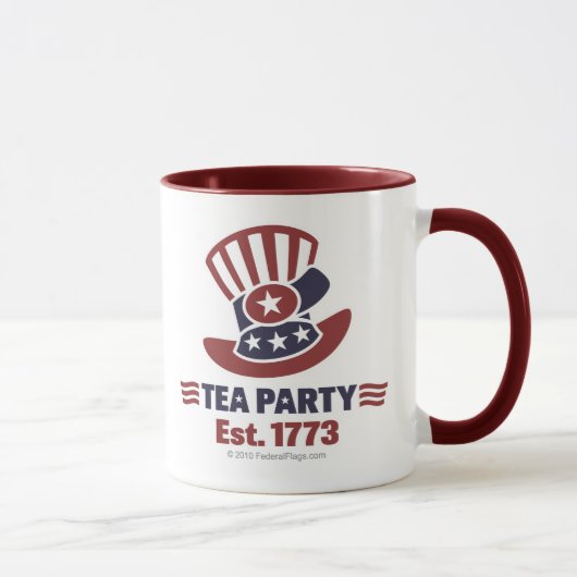 Tea Party Oprichting in Mok 1773 (Rechts)