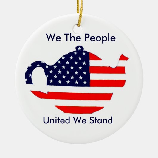 Tea Party Ornament we the People United We stand (Voorkant)