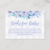 Tea Party Paarse Waterverf Baby shower Informatiekaartje (Voorkant)