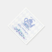 Tea Party Paarse Waterverf Baby shower Servet (Hoek)