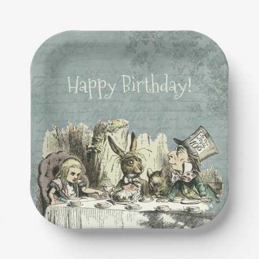  Tea Party Papieren Bordje (Voorkant)