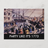 TEA PARTY Party, alsof het 1773 is Uitnodiging Briefkaart (Voorkant)