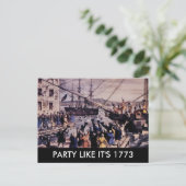 TEA PARTY Party, alsof het 1773 is Uitnodiging Briefkaart (Staand voorkant)