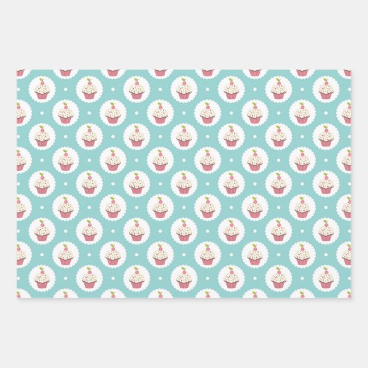 Tea Party Pastel Gift Wrapping Paper Set (Voorkant 3)