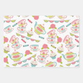 Tea Party Pastel Gift Wrapping Paper Set (Voorkant)
