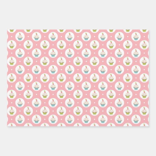Tea Party Pastel Gift Wrapping Paper Set (Voorkant 3)