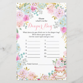 Tea Party Pastel raad wat er in de luier zak zit