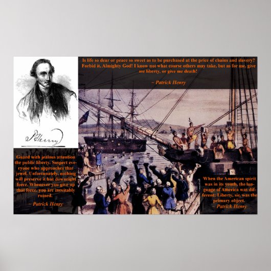 Tea Party - Patrick Henry Poster (Voorkant)