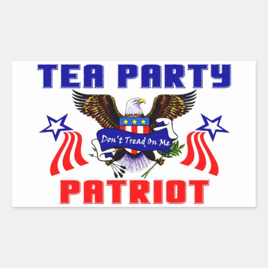 Tea Party Patriot! Rechthoekige Sticker (Voorkant)