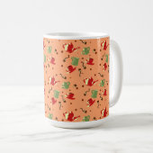 Tea Party Pattern - grillige theepotten, beker Koffiemok (Voorkant rechts)