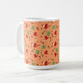 Tea Party Pattern - grillige theepotten, beker Koffiemok (Voorkant links)