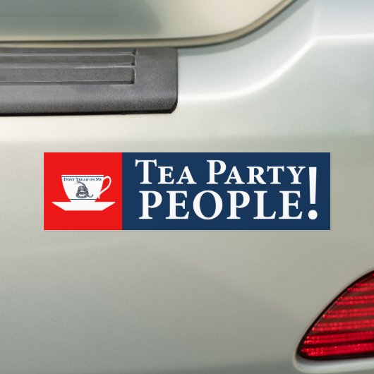 Tea Party People! Bumpersticker (Op auto)