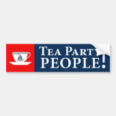 Tea Party People! Bumpersticker (Voorkant)