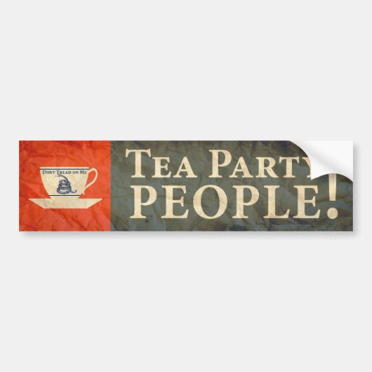 Tea Party People! Bumpersticker (Voorkant)
