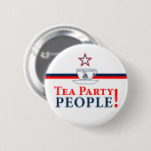 Tea Party People! Ronde Button 5,7 Cm (Voorkant /achterkant)
