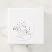 Tea Party Pink Gold Floral Birthday Bedankjes Labels (In situ)