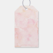 Tea Party Pink Gold Floral Birthday Hartelijk dank Cadeaulabel (Achterkant)