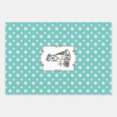 Tea Party Pit Bull (lt brindle white 3) Inpakpapier Vel (Voorkant 3)