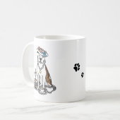 Tea Party Pit Bull (lt brindle white 3) Koffiemok (Voorkant links)