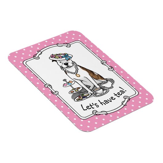 Tea Party Pit Bull (lt brindle white 3) Magneet (Rechterzijde)