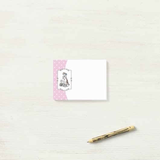 Tea Party Pit Bull (lt brindle white 3) Post-it® Notes (Op bureau)