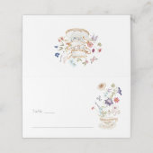 Tea Party Plaatskaartje (Buitenkant ongevouwen)