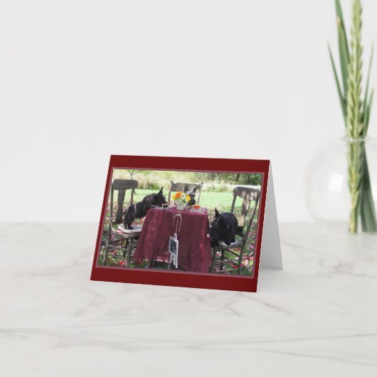 Tea Party plezier Notitiekaartje (Voorkant)