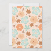 Tea Party Pumpkin Bridal Shower Invitation Kaart (Achterkant)