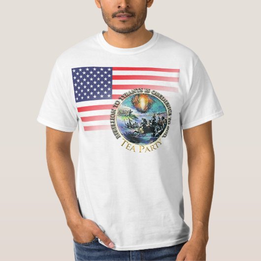 Tea Party Rebellion-shirt T-shirt (Voorkant)