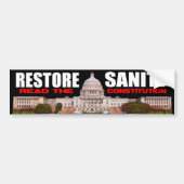 Tea Party - Restore Sanity Bumpersticker (Voorkant)