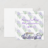 Tea Party Retirement of Birthday Party Invitation Kaart (Voorkant / Achterkant)
