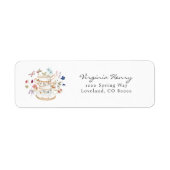 Tea Party Return Address Label (Voorkant)