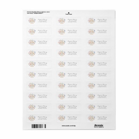 Tea Party Return Address Label (Full Sheet)