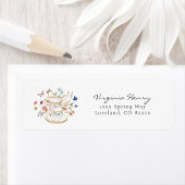 Tea Party Return Address Label