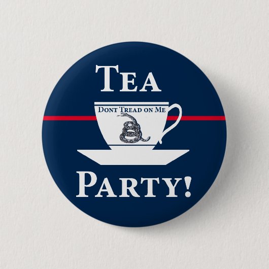 Tea Party. Ronde Button 5,7 Cm (Voorkant)