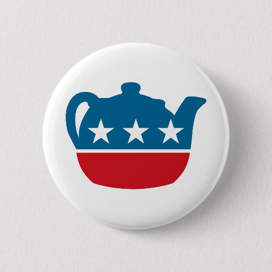 Tea Party. Ronde Button 5,7 Cm (Voorkant)