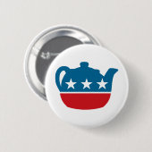 Tea Party. Ronde Button 5,7 Cm (Voorkant /achterkant)