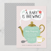 Tea Party roze Baby shower Baby breekt